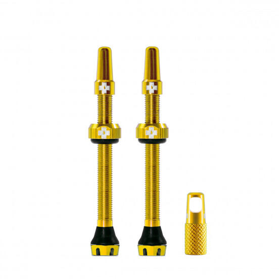 MUC-OFF Tubeless V2 -kleppenkit (paar) 60 mm goud