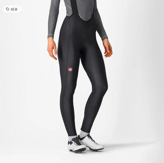 Lange Radhose mit Trägern Castelli Espresso DT Schwarz