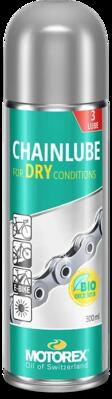 Smeermiddel voor droge omstandigheden motorex spray chainlube for dry conditions