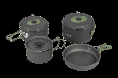 Pannenset explorer xl 4-delig hard anodized aluminium