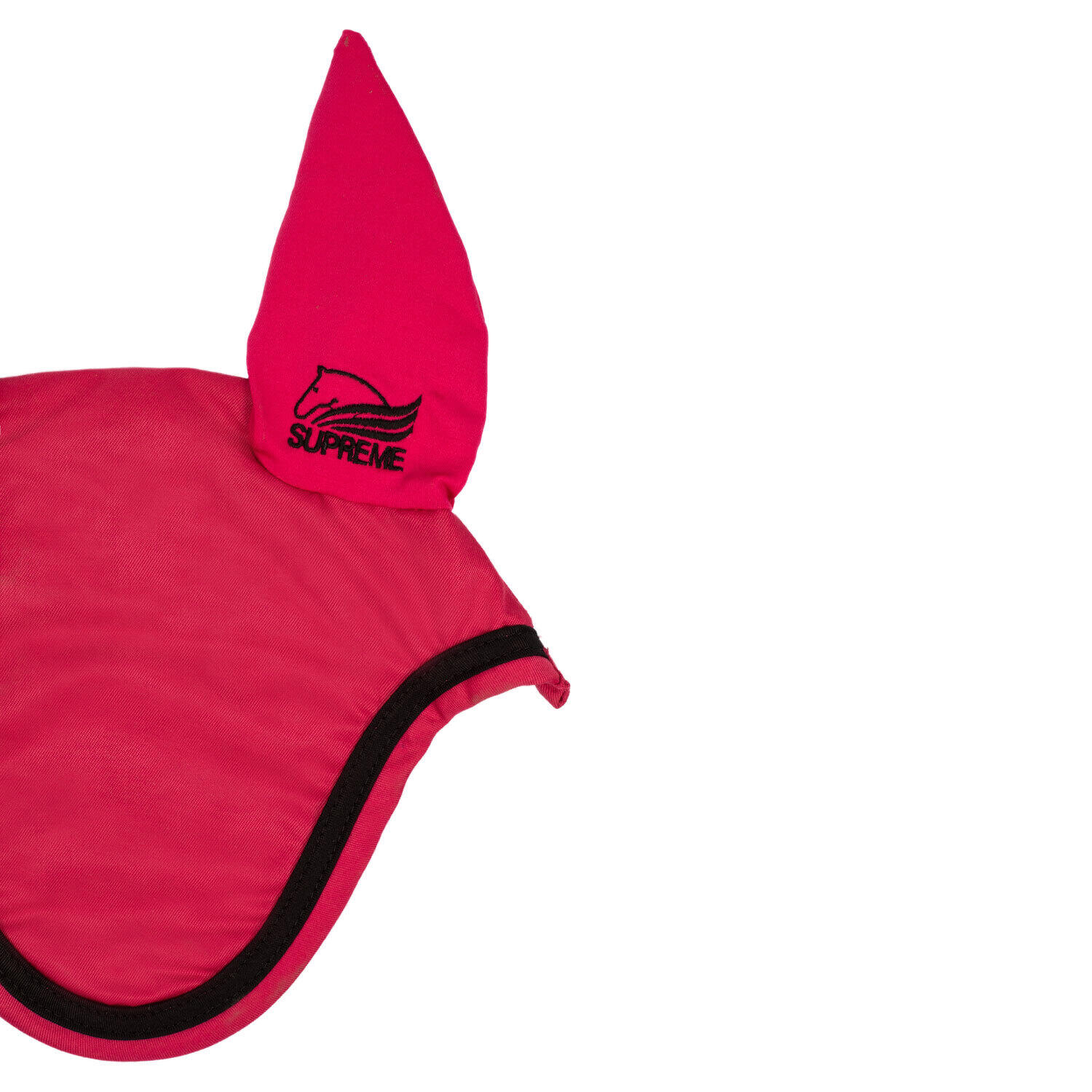 Gorro de poni de algodón con ribete en contraste 3/4