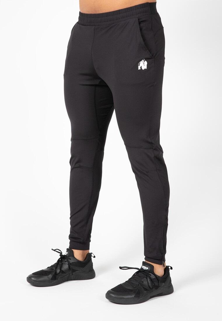 Pantalón Chándal Fitness Largo Hombre GORILLA WEAR Hamilton Hybrid Negro 1/6