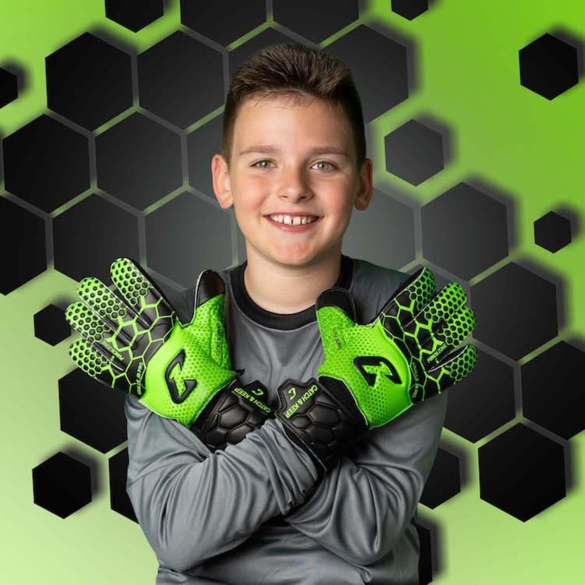 Luvas de guarda-redes Kralle Junior Pro 3.0 Verde 2/5