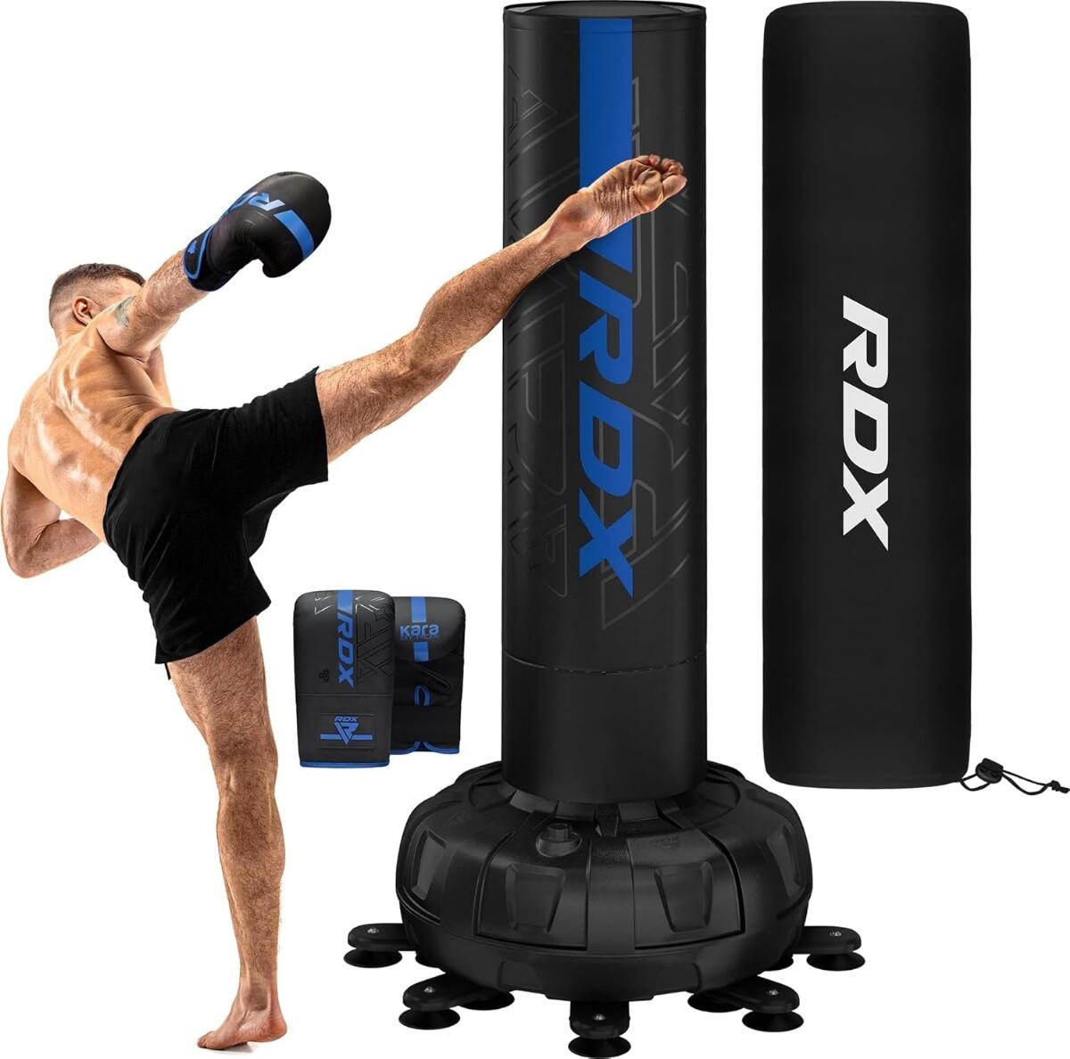 Set sac box de podea RDX F6 6FT Kara cu mănuși incluse, bleumarin