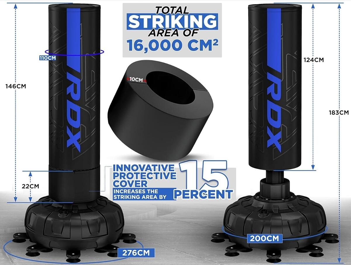 Free standing punching bag F6 + gloves – Blue 2/12