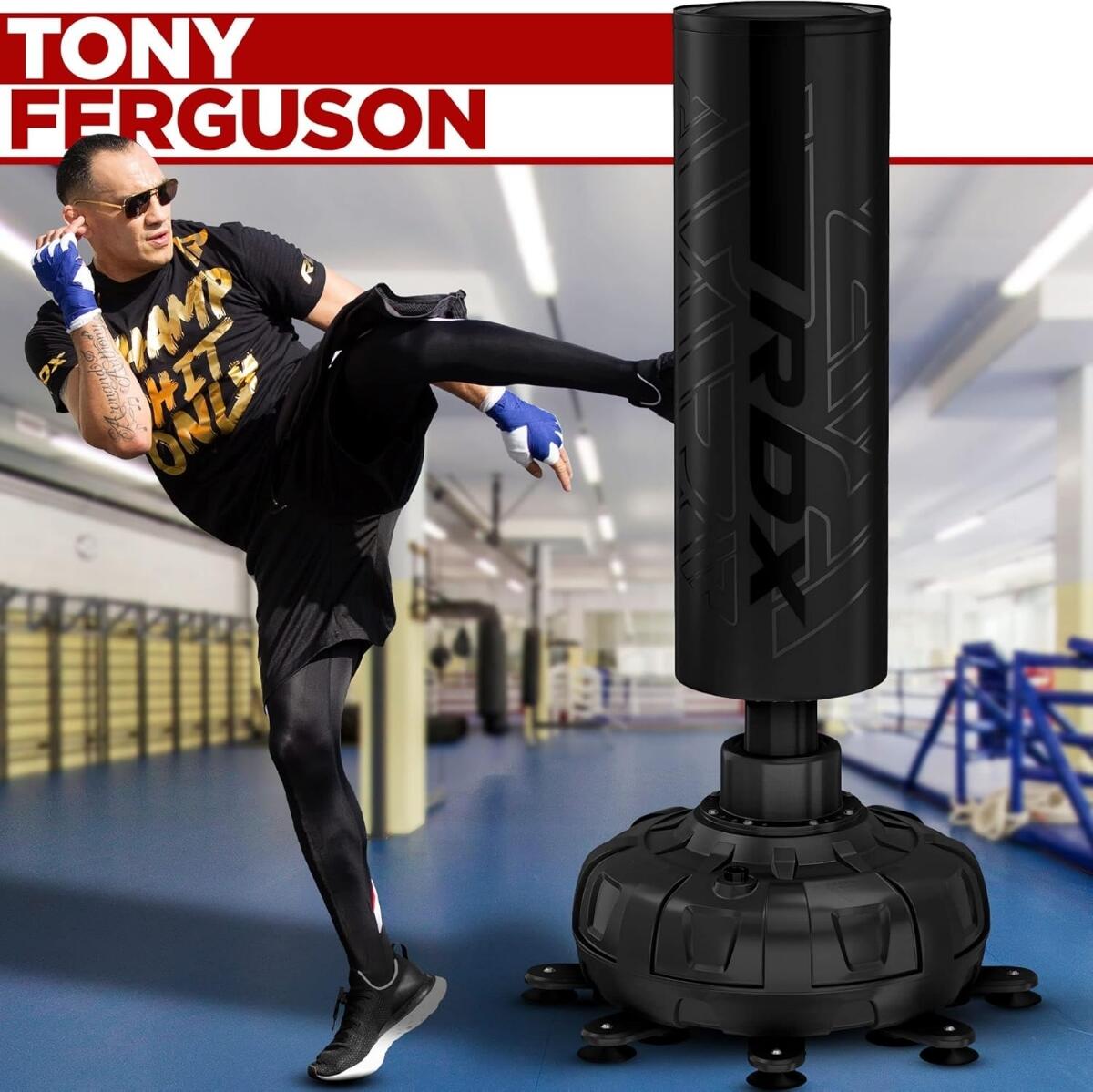 Sacco boxe autoportante F6 + guanti – Nero 2/11