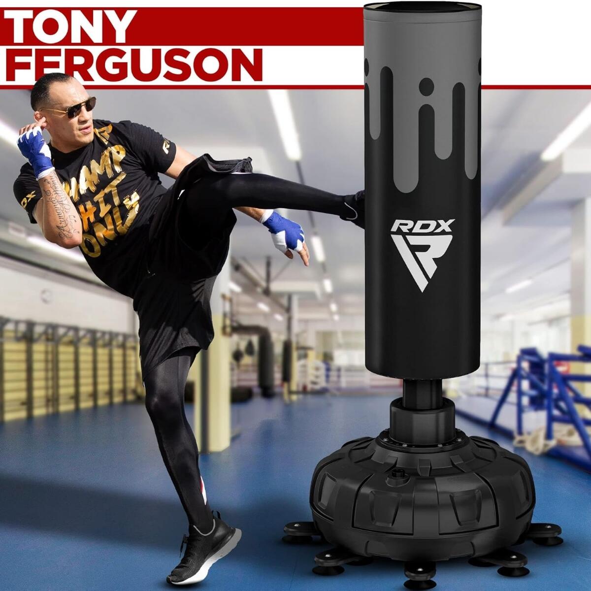 Sacco boxe autoportante F9 + guanti – Grigio 7/12