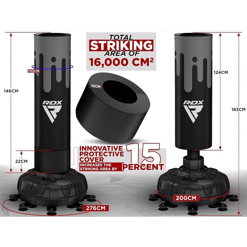 Set Sac Box RDX F9 6FT Piele Maya Hexa-Truss cu Mănuși Incluse - Gri