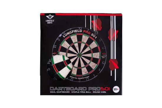 Longfield Dartscheibe Pro 501, Sisal, free bull, Runddraht