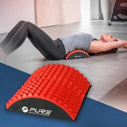 Pure2Improve coussin d'entraînement abdominal 30 x 28 cm mousse rouge
