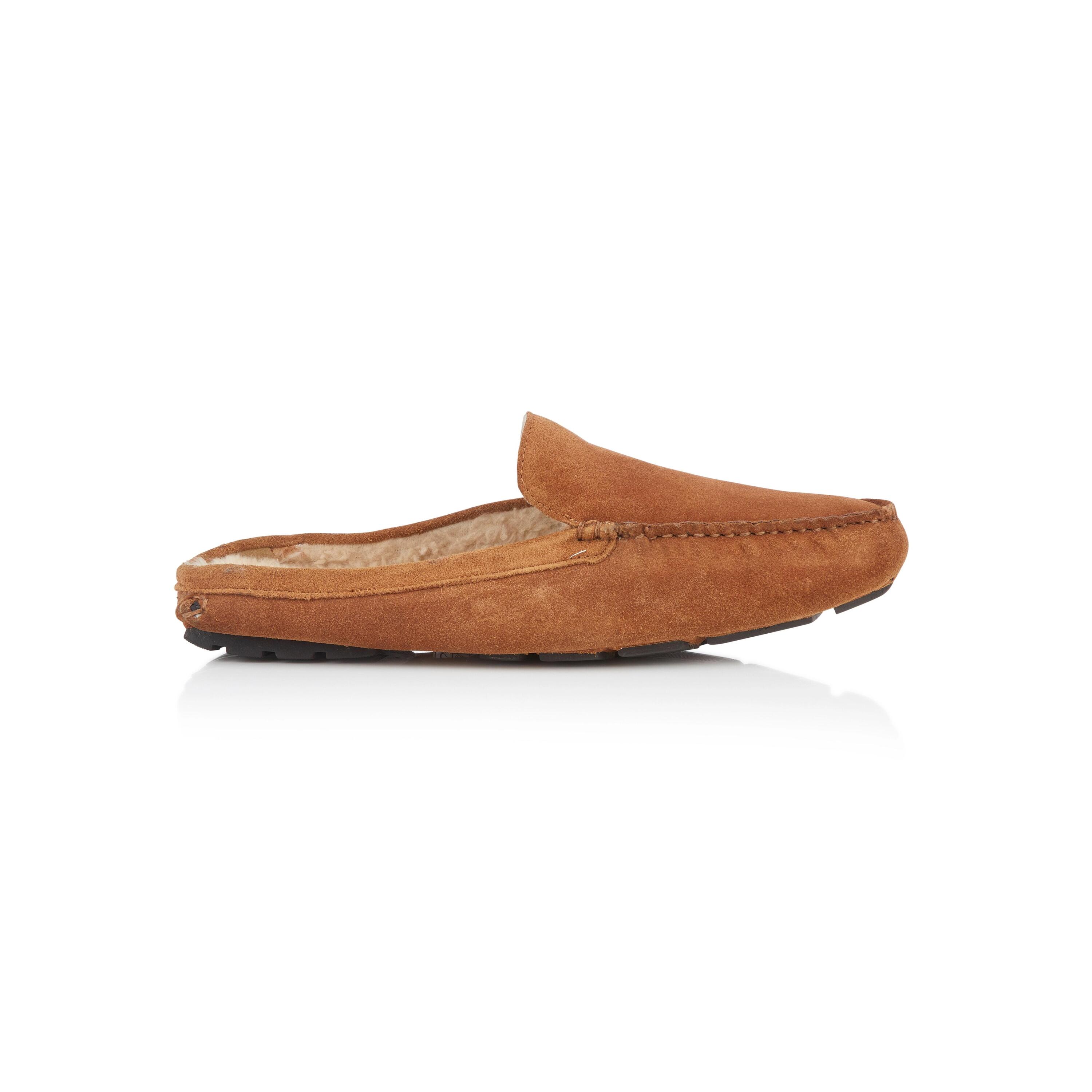 NORTHWEST TERRITORY RUPERT Men's Leather Fleece Loafer Slide Slippers