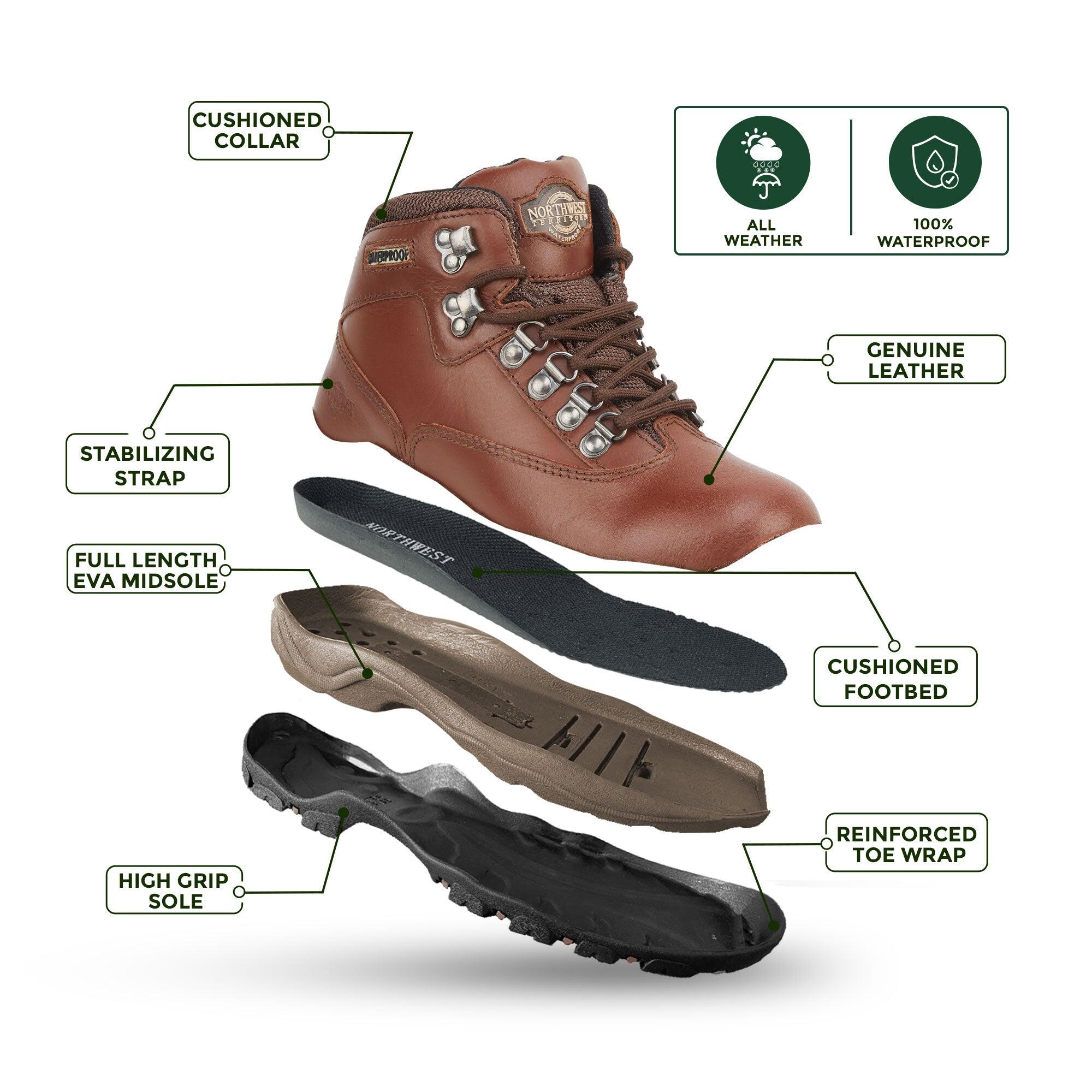 PEAK Women's Leather Waterproof Walking Boots 2/7