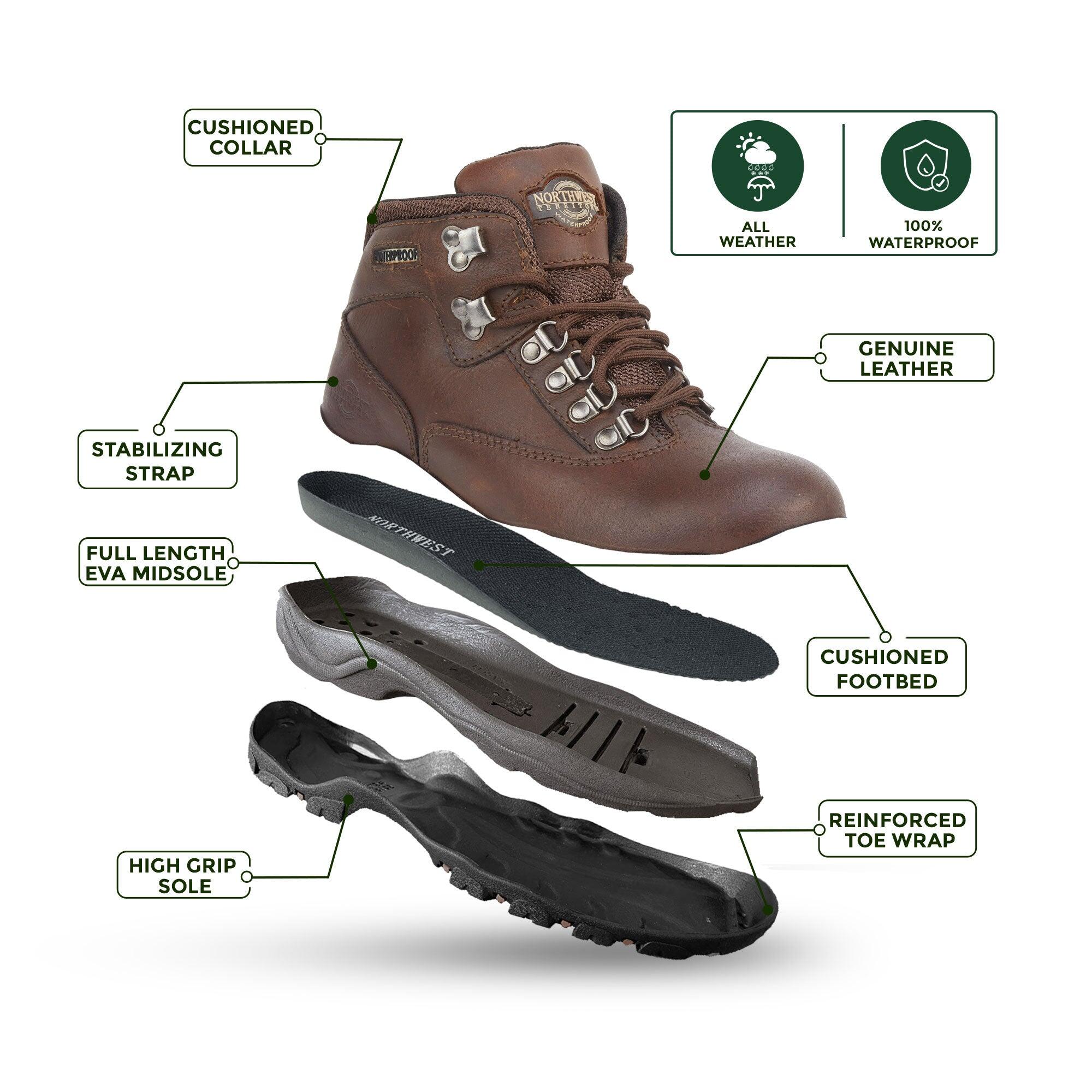PEAK Women's Leather Waterproof Walking Boots 2/7