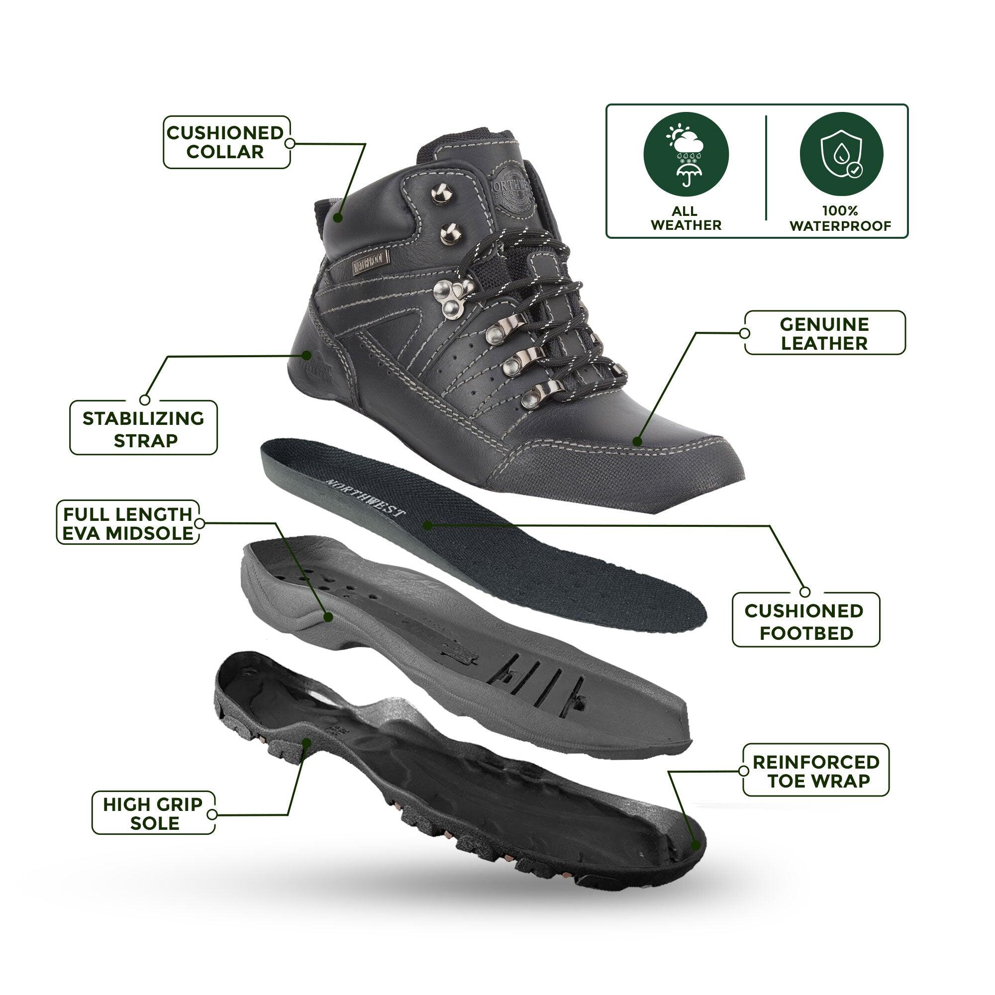 NIRVANA Women's Leather Waterproof Walking Boots 2/7