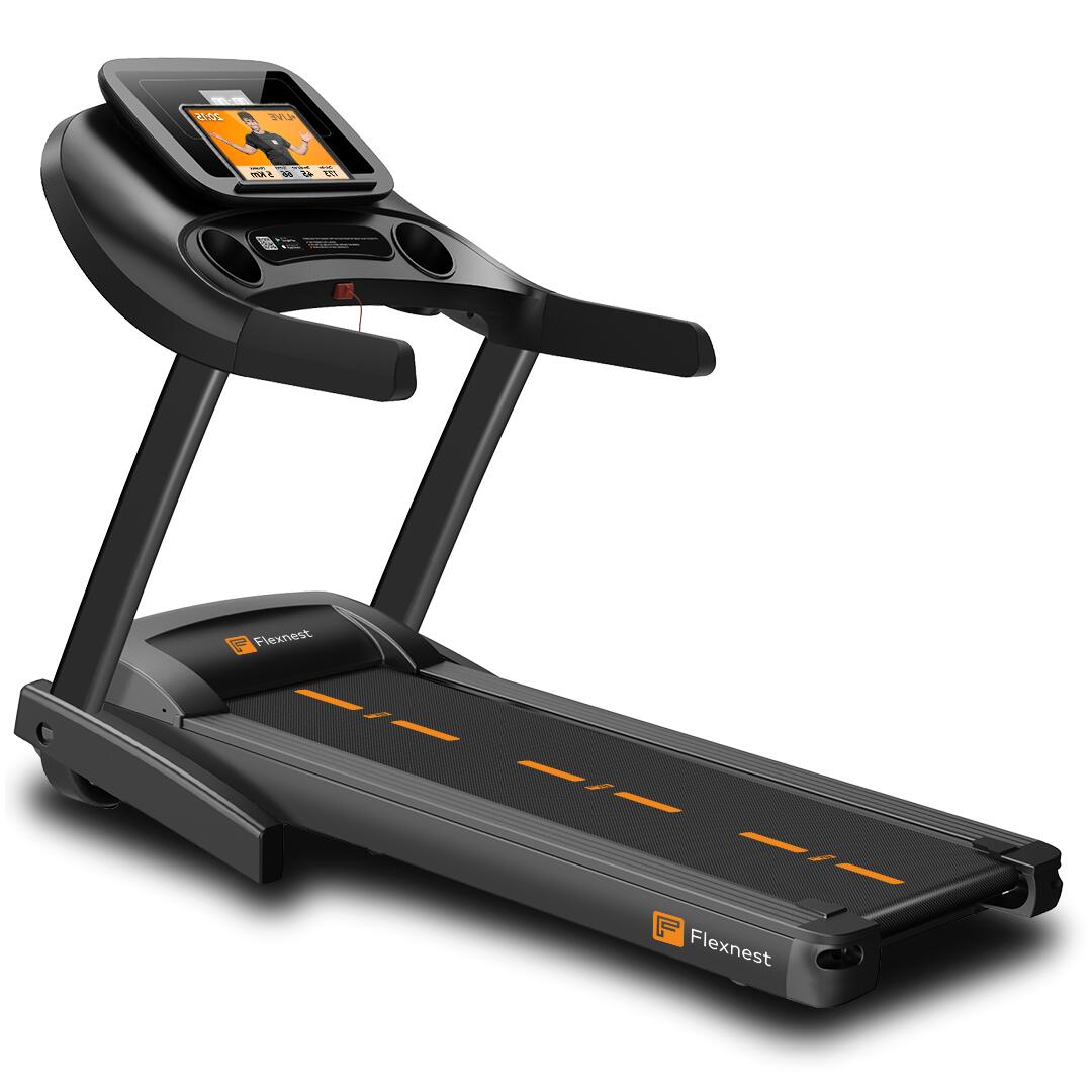 Flexnest Flextread Hike Auto Incline 4.5HP Peak 15 km/h Smart Treadmill for Home Cardio - Black