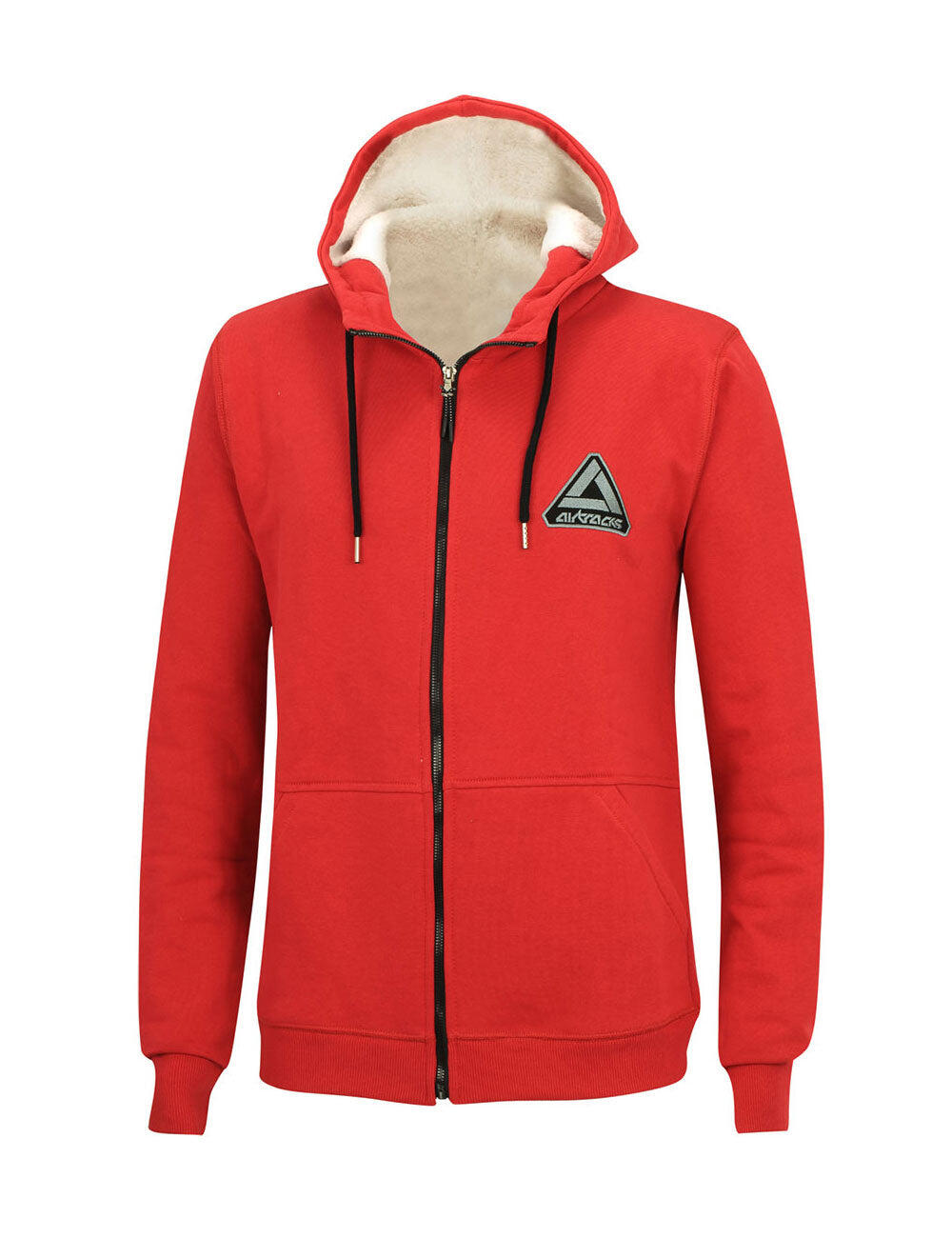 Winter Sweatshirt Crew Pro Line mit Kapuze und Full Zip Rot 1/3