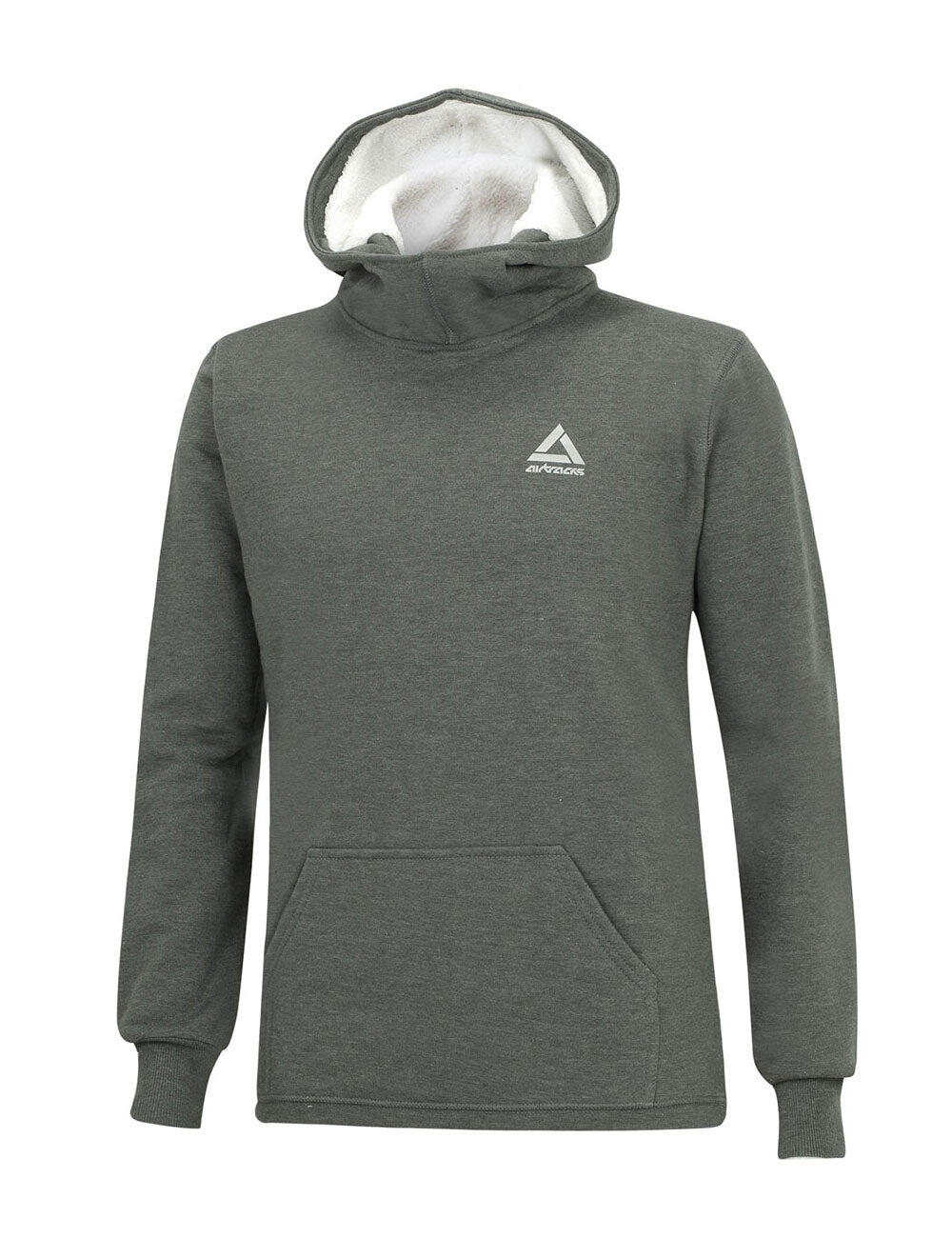 Winter Sweatshirt Crew Comfort Line mit Kapuze Dunkel-Melange 1/3