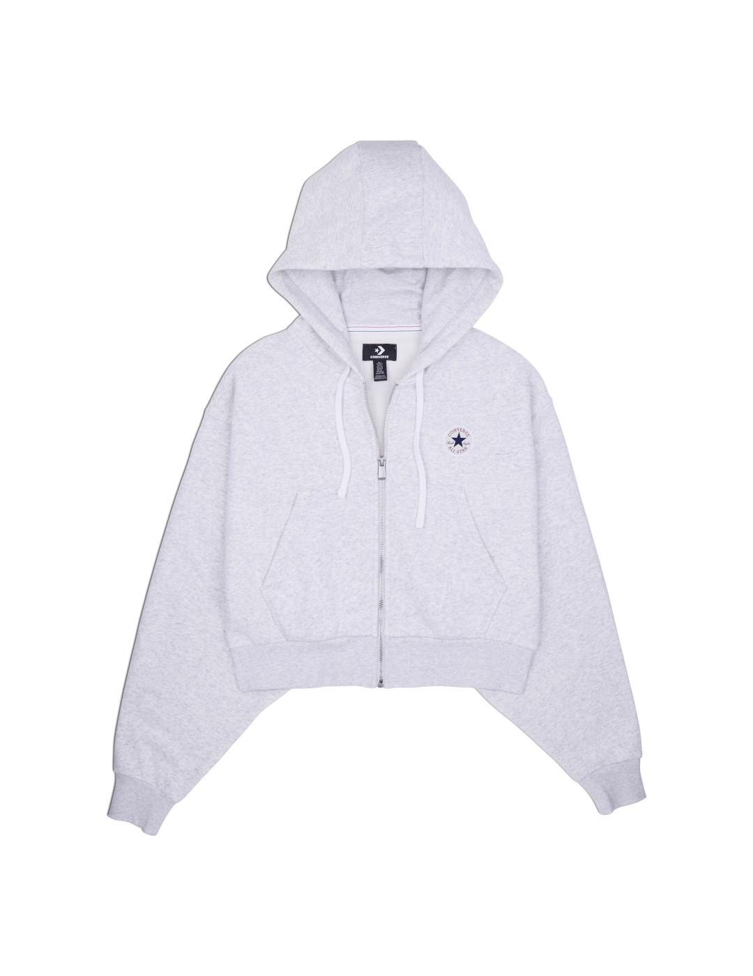 Jersey y sudadera para Mujer Converse Retro fz hoodie Gris 1/4