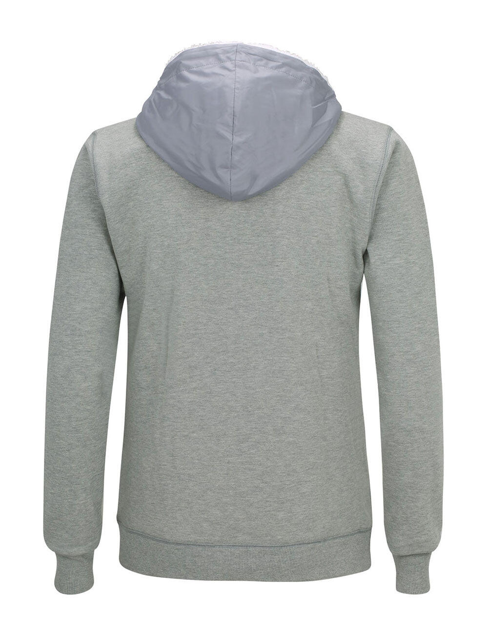Winter Sweatshirt Crew Pro Line mit Kapuze und Zip Grau-Melange 2/3
