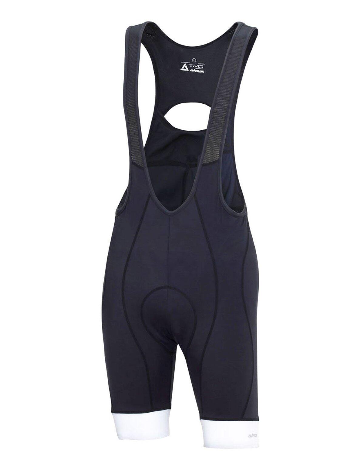 Herren Fahrradhose Kurz Radhose mit Trägern Trägerhose Comfort Line Schwarz Weiß 4/4