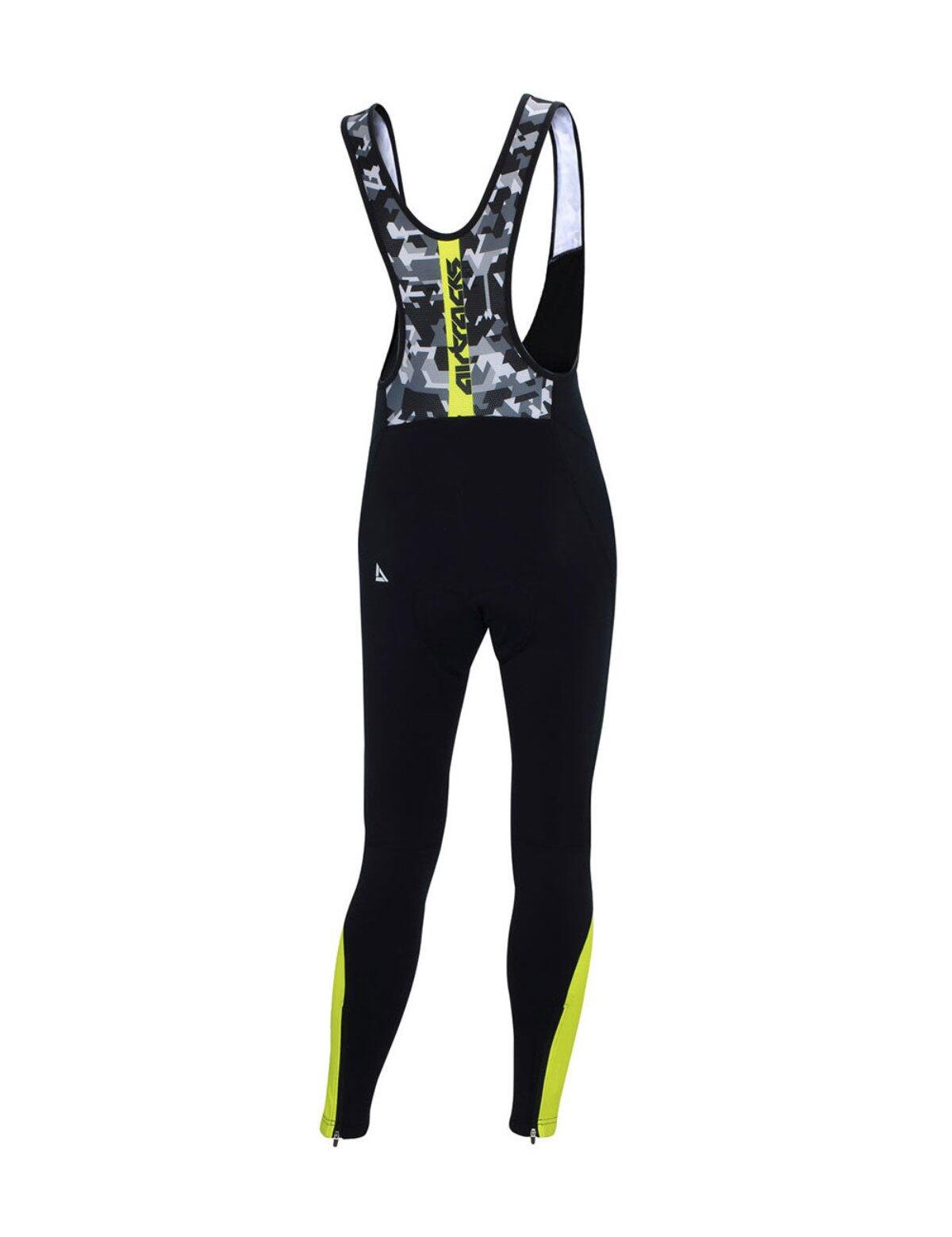 Herren Winter Fahrradhose Lang mit Trägern Pro Team - Fleece Thermalradhose 4/4