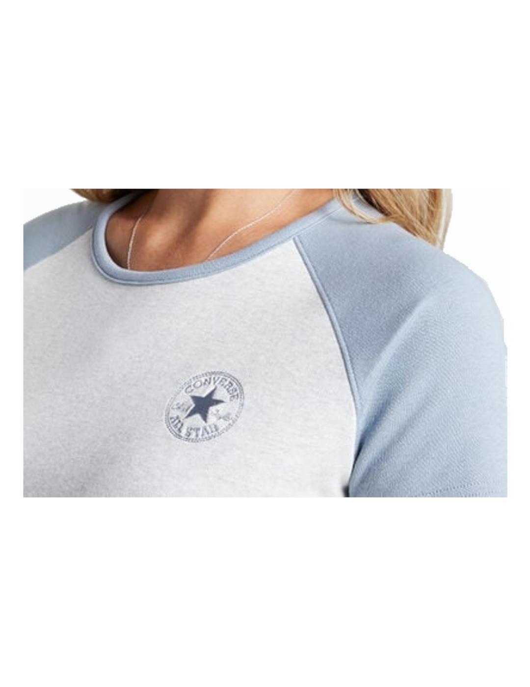 Camiseta para Mujer Converse Raglan  Gris 2/4