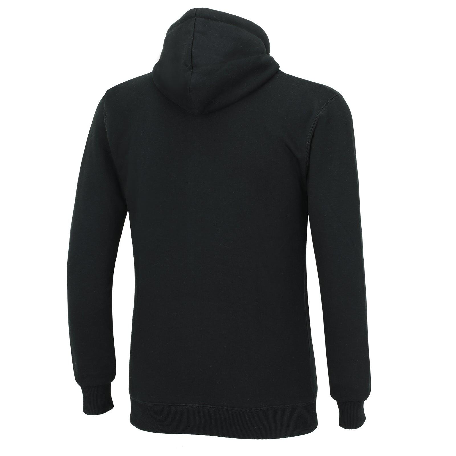 Winter Sweatshirt Crew Team Pro mit Kapuze und Full Zip Schwarz 2/3