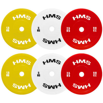 Zestaw technicznych talerzy olimpijskich TPP 2 x 1.5 - 5 Kg (18 Kg) HMS