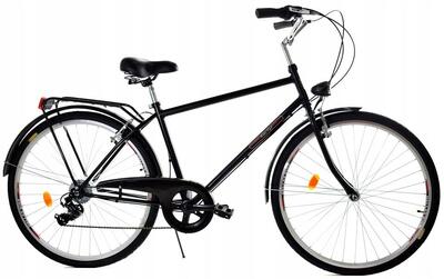 Bicicletta uomo Dallas 28". 6 velocità. 165-190 cm. Nero
