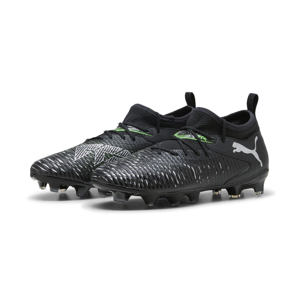Childrens/Kids Future 8 Match Artificial Ground Football Boots (Black/Green)
