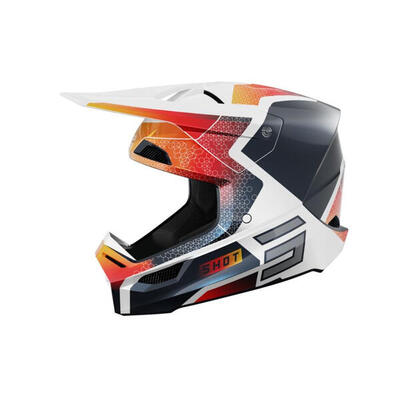 Casco Integrale MTB/BMX Shot Race Phaser Blu Rosso Adulto