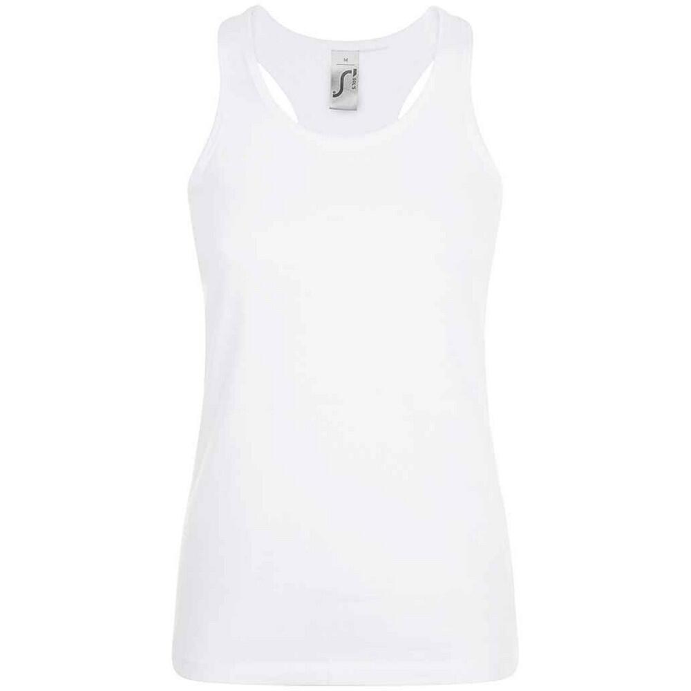 SOL'S Camiseta Sin Mangas Justin para Mujer Blanco