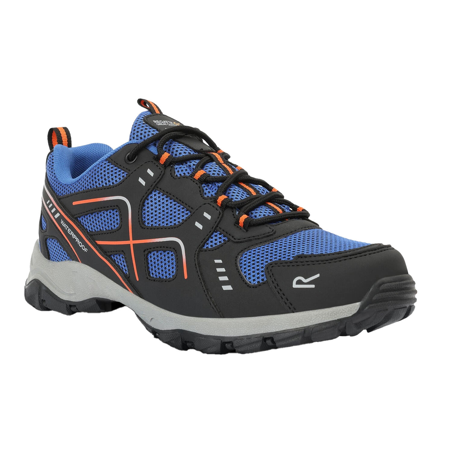 REGATTA Mens Vendeavour Waterproof Walking Shoes (Olympian Blue/Black/Tango)