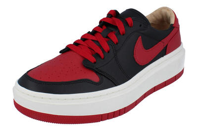 Schoenen - heren - air jordan 1 low bred - zwart/rood/wit