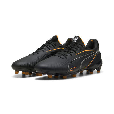 King ultimate fg/ag voetbalschoenen puma black heat fire silver orange metallic