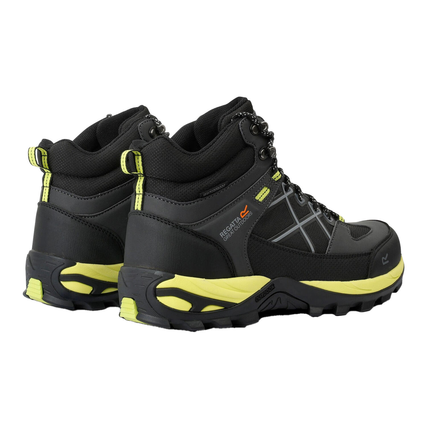 Bottines De Marche SAMARIS Homme (Cendre / Vert Néon) 2/5
