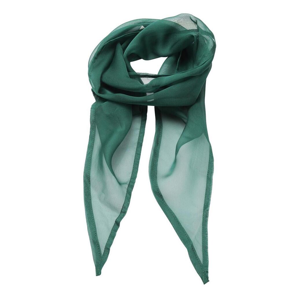 Womens/Ladies Chiffon Scarf (Bottle Green)
