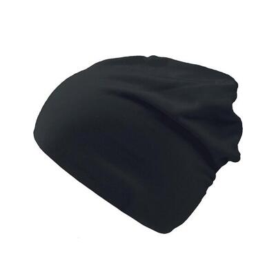 Flash jersey slouch beanie (zwart)