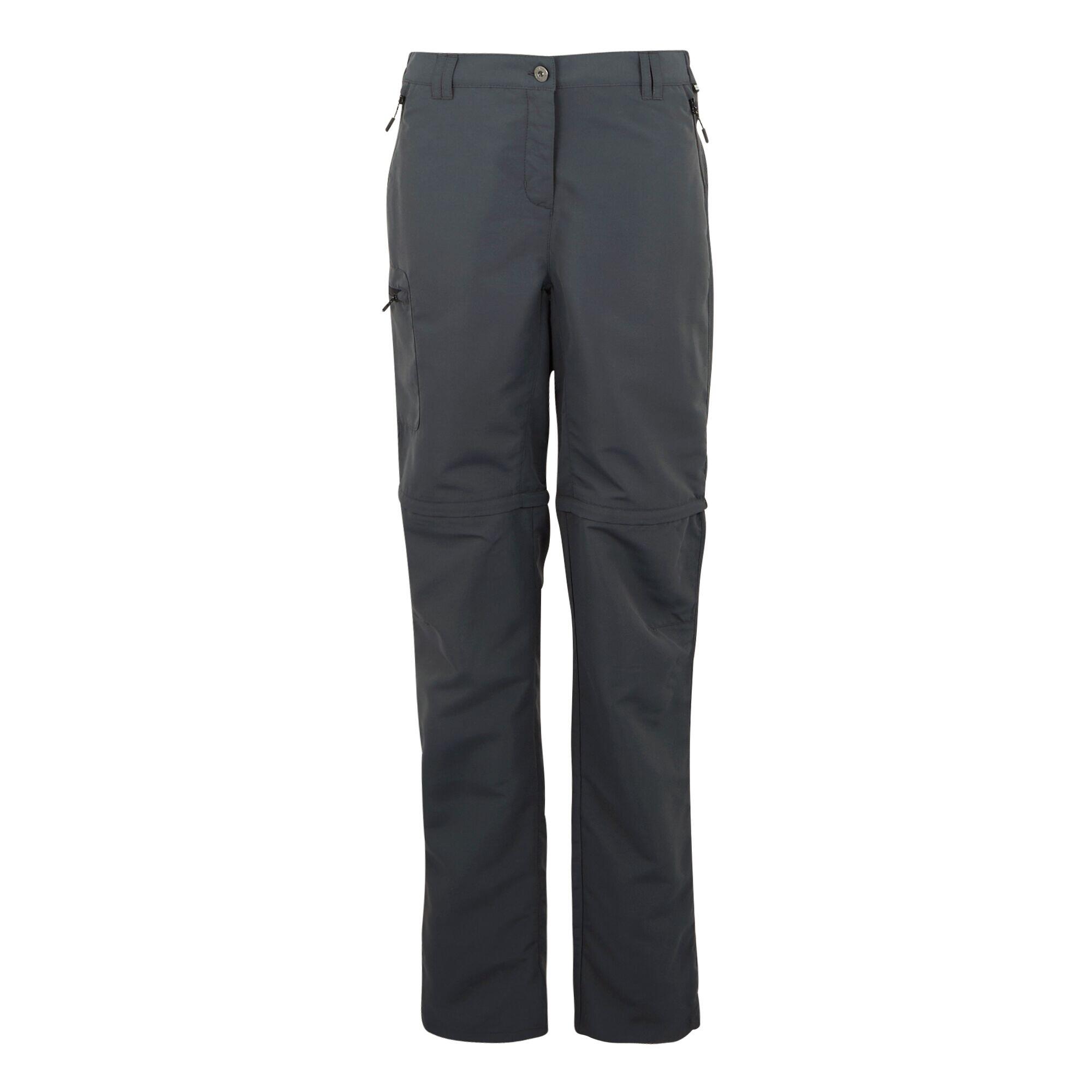 Pantalon modulable randonnée - Chaska gris femme 5/7