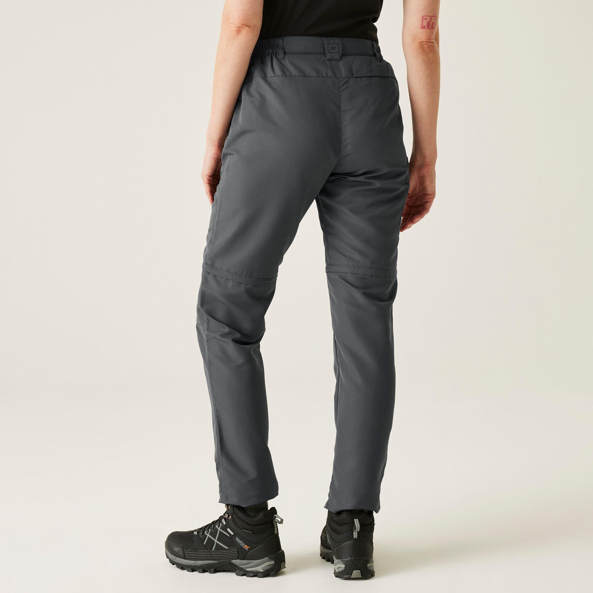Pantalon modulable randonnée - Chaska gris femme 2/7