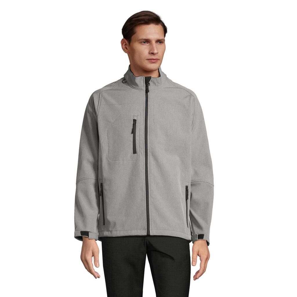 Mens Relax Soft Shell Jacket (Grey Melange)