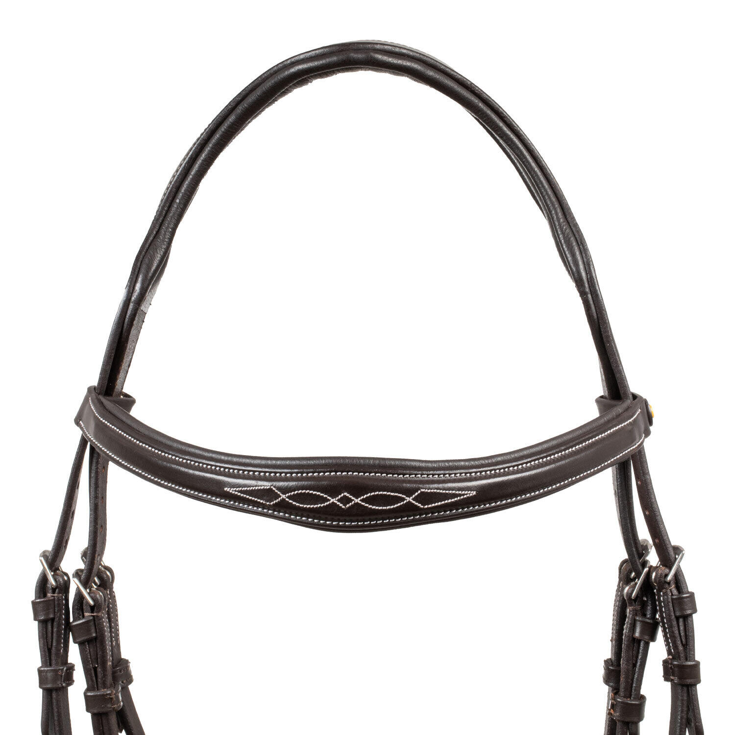 Anatomisch leer zadeltje met decoratieve stiksels Equestro 3/3