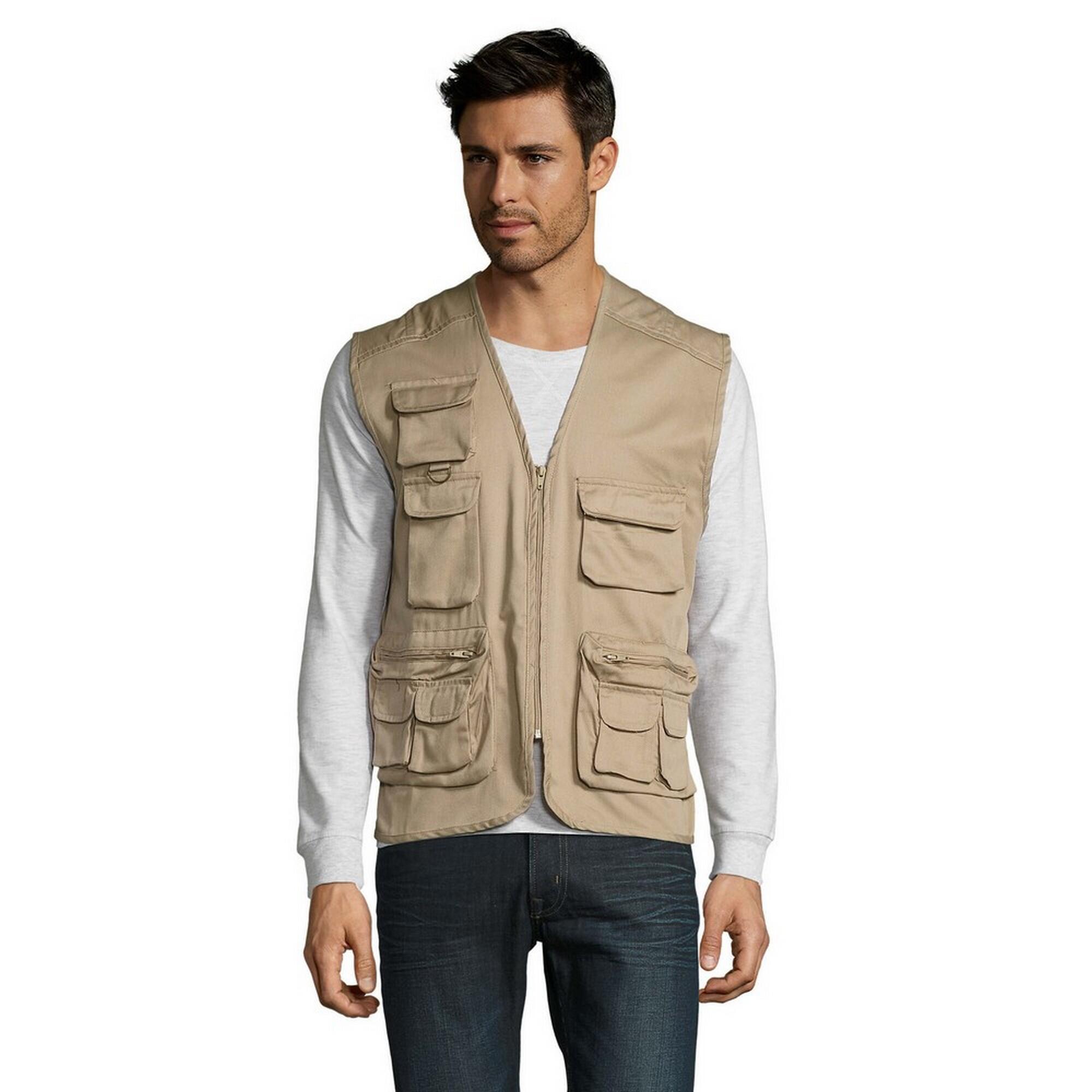 Sol's - Veste Sans Manches Reporter Homme (corde) - Veste - Beige - 40 M - Decathlon