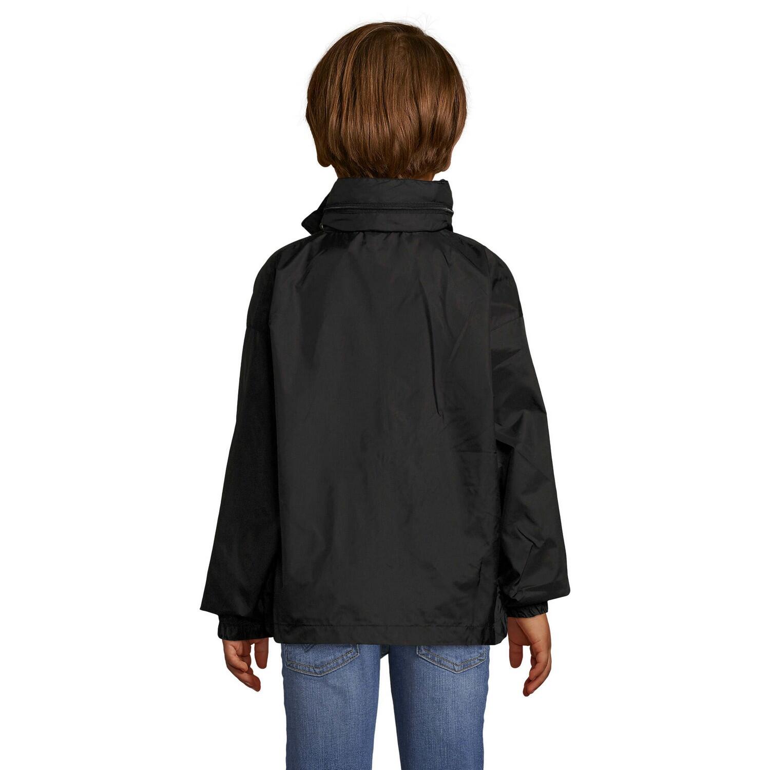 Windjack voor kinderen (Zwart) 2/4