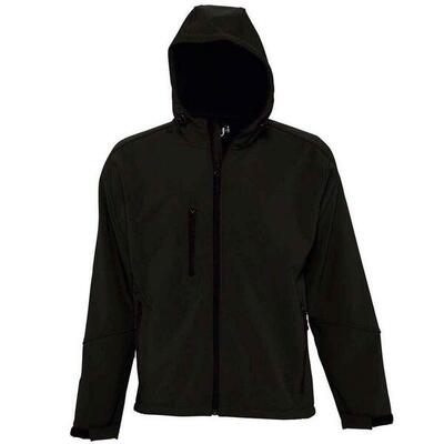 Heren replay soft shell jas met capuchon (wit)