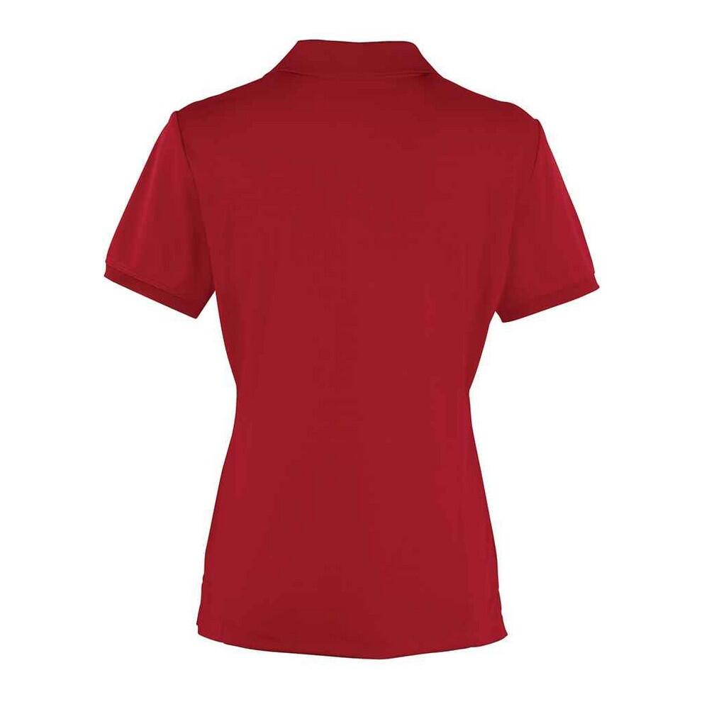 Camisola pólo Coolchecker para senhora/senhora (Bordeaux) 2/4