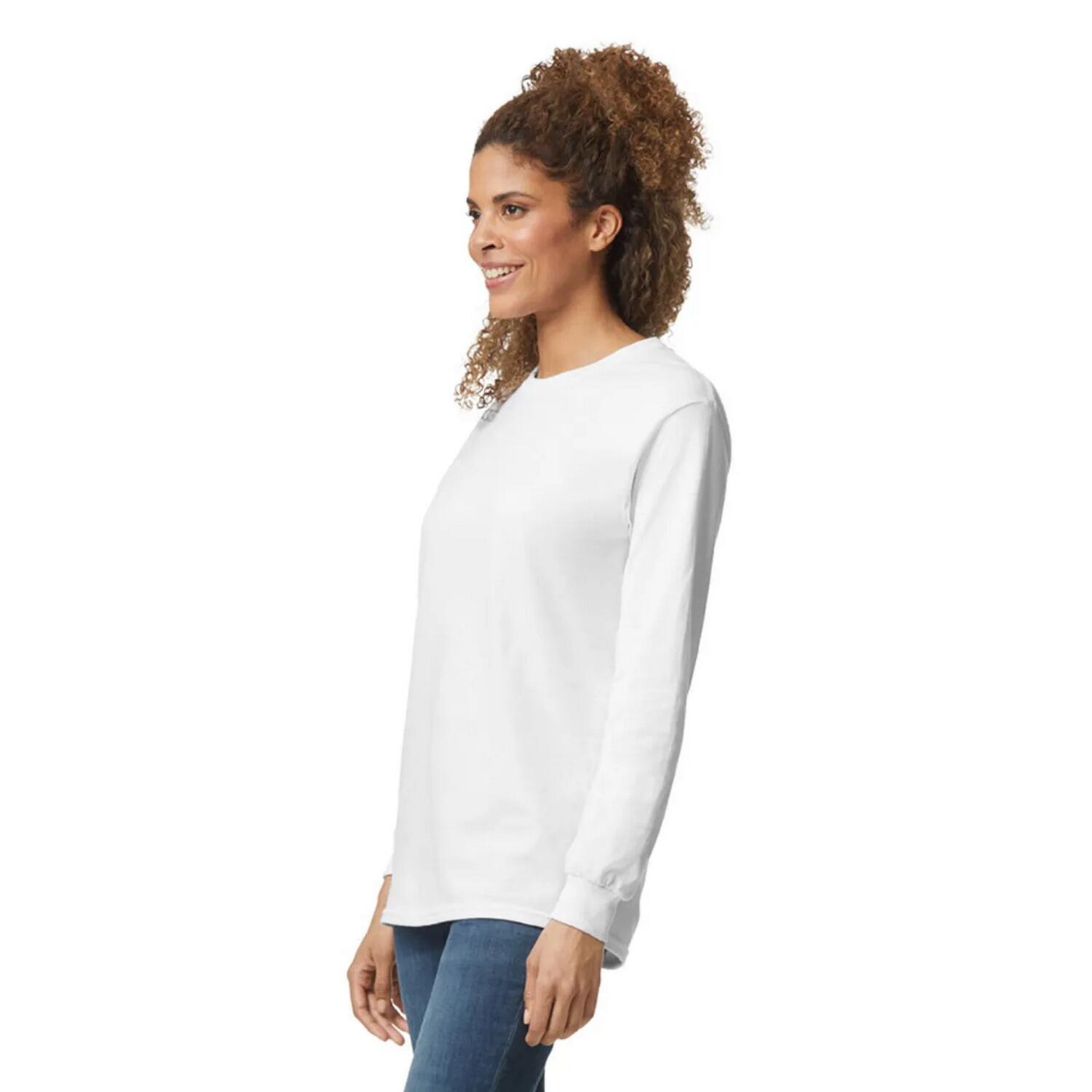 Maglietta Manica Lunga Adulto Unisex Gildan Bianco 3/3