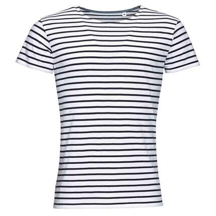 Męska Koszulka Z Okrągłym Dekoltem W Paski Miles