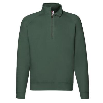 Unisex premium sweatshirt met kwart ritssluiting voor volwassenen (rood)