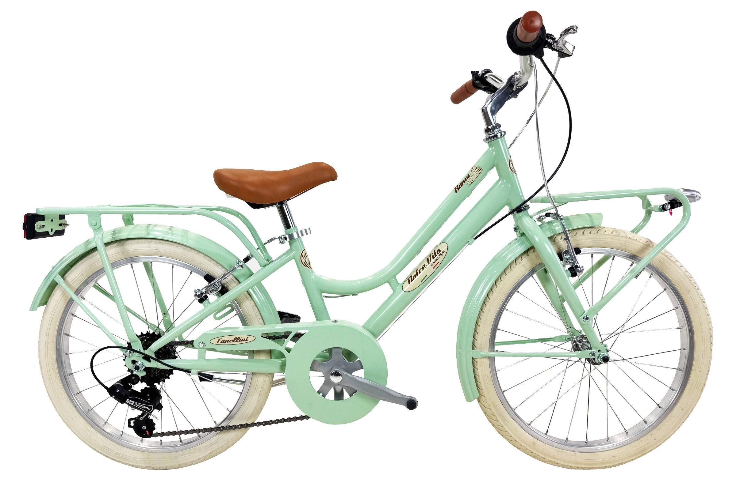 CANELLINI Mädchenfahrrad Dolce Vita by Canellini ROMA 20" 6V - Hellgrün